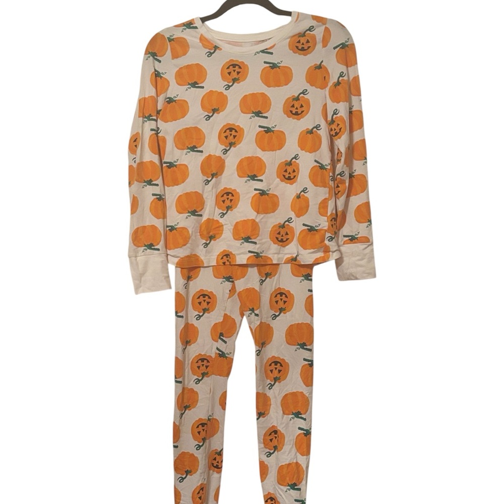 Old Navy Orange Pumpkin Print Pajamas
